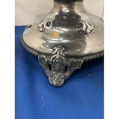 70 - A LARGE VICTORIAN SILVER PLATED SAMOVAR