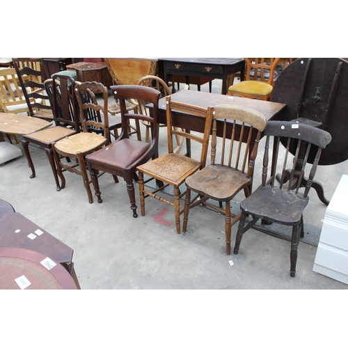 2957 - SIX VARIOUS VICTORIAN AND EDWARDIAN CHAIRS