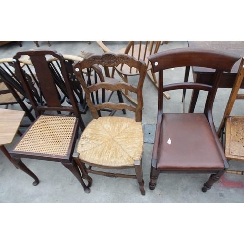 2957 - SIX VARIOUS VICTORIAN AND EDWARDIAN CHAIRS