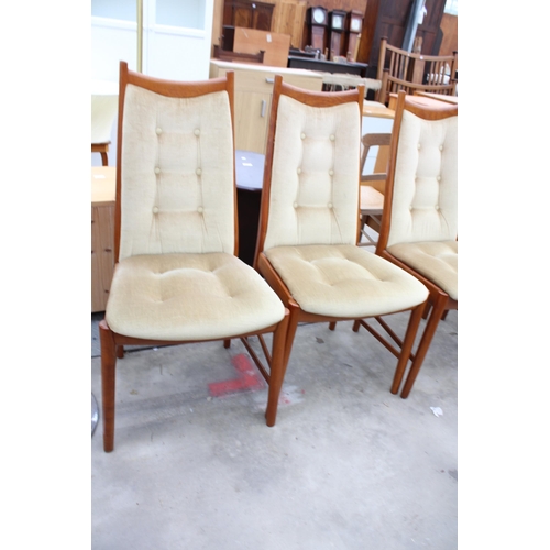 2965 - A SET OF SIX RETRO TEAK MCINTOSH DINING CHAIRS