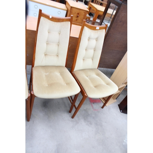 2965 - A SET OF SIX RETRO TEAK MCINTOSH DINING CHAIRS