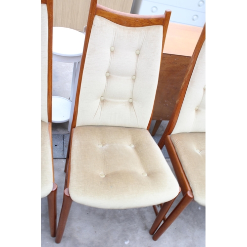 2965 - A SET OF SIX RETRO TEAK MCINTOSH DINING CHAIRS