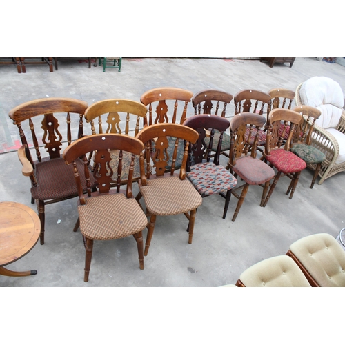 2974 - TWELVE VICTORIAN STYLE PUB CHAIRS