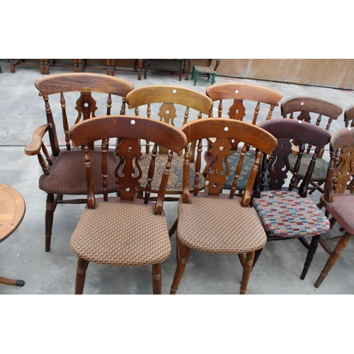 2974 - TWELVE VICTORIAN STYLE PUB CHAIRS