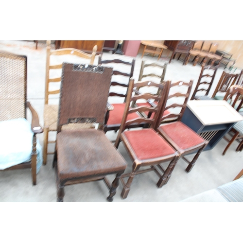 2978 - FOUR LADDER BACK DINING CHAIRS