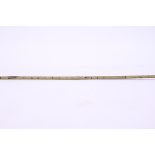 144 - A COLLECTABLE SOLID BRASS VICTORIAN MEASURE STICK FOR HOGSHEAD & FIRKINS, ETC., - LENGTH - 30 INCH