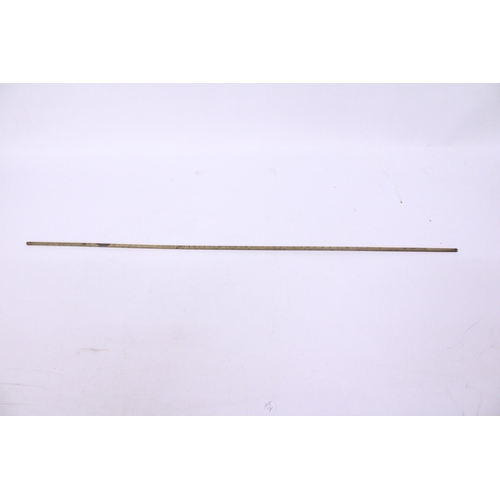 144 - A COLLECTABLE SOLID BRASS VICTORIAN MEASURE STICK FOR HOGSHEAD & FIRKINS, ETC., - LENGTH - 30 INCH