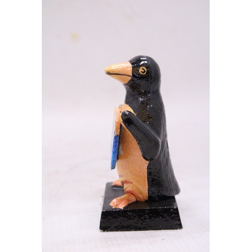 169 - A CAST GUINNESS PENGUIN, HEIGHT 12CM