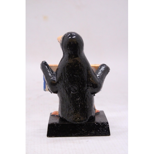 169 - A CAST GUINNESS PENGUIN, HEIGHT 12CM