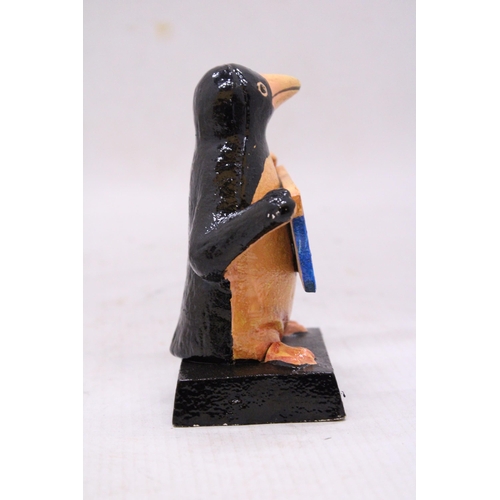 169 - A CAST GUINNESS PENGUIN, HEIGHT 12CM