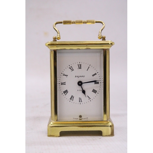 170 - A BAYARD 8 DAY CARRIAGE CLOCK IN GOOD WORKING ORDER BUT NO WARRANTY GIVEN