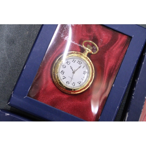 179 - FIVE BOXED POCKET WATCHES