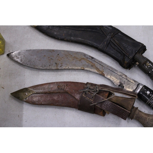 189 - FOUR GURKHA KUKRI KNIVES