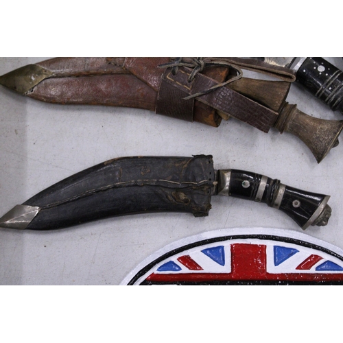 189 - FOUR GURKHA KUKRI KNIVES