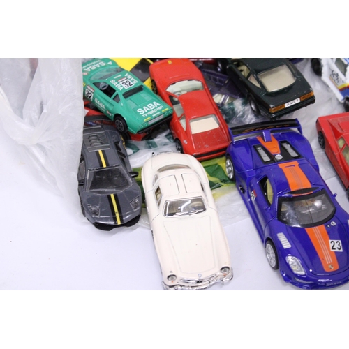 363 - TWENTY SEVEN DIE-CAST SPORTS CARS TO INCLUDE FERRARI, PORSCHE, ETC