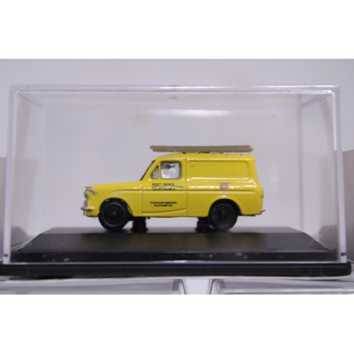 374 - FIVE BOXED OXFORD DIE-CAST ANGLIA VANS