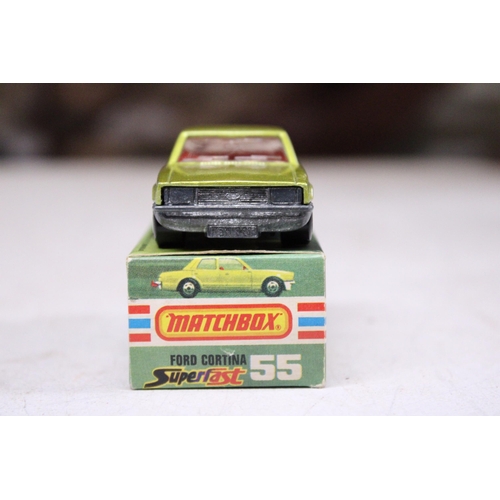 469 - A BOXED VINTAGE 1979 MATCHBOX SUPERFAST NO. 55 FORD CORTINA - GOOD CONDITION