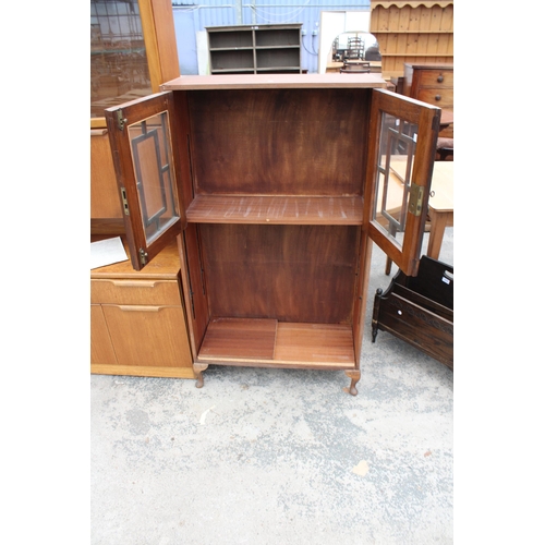 2815 - A PAIR OF VICTORIAN GLAZED DOORS ENCLOSED IN TEAK FRAME