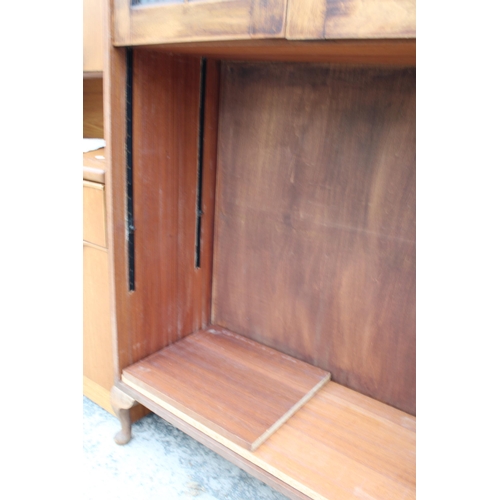 2815 - A PAIR OF VICTORIAN GLAZED DOORS ENCLOSED IN TEAK FRAME