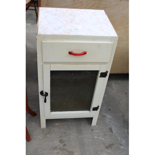 2825 - A 1950'S MEAT SAFE WITH SINGLE DRAWER