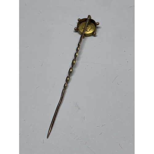 609 - A 9 CARAT GOLD STICK PIN GROSS WEIGHT 0.61 GRAMS