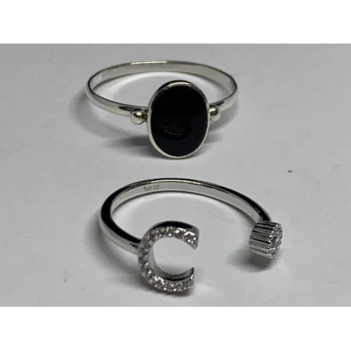 679 - FOUR MARKED SILVER RINGS