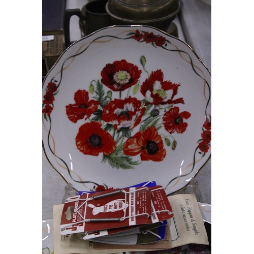 204 - SEVEN ROYAL BRITISH LEGION LIMITED EDITION PLATES WITH PLATE HANGERS