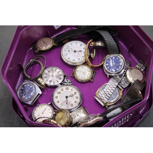 209 - A LARGE COLLECTION OF WATCHES TO INCLUDE DIGITAL AND POCKET WATCHES