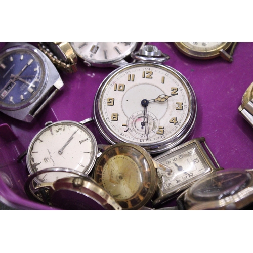 209 - A LARGE COLLECTION OF WATCHES TO INCLUDE DIGITAL AND POCKET WATCHES