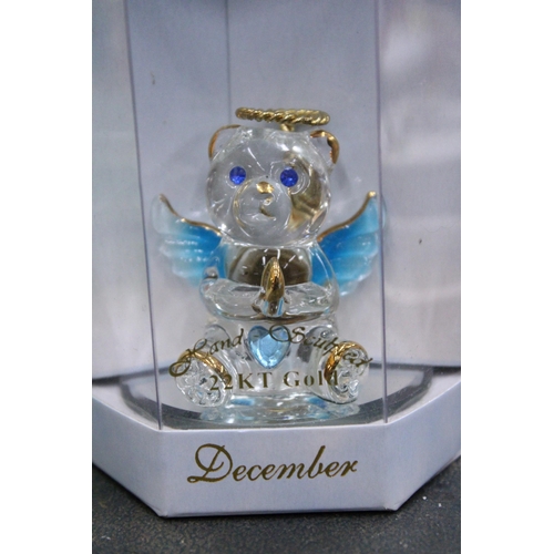 213 - SEVEN BOXED BIRTHSTONE ANGEL BEARS