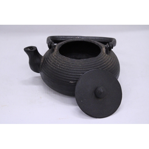 241 - A CAST IRON JAPANESE TEAPOT