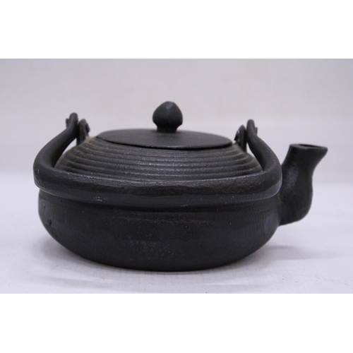 241 - A CAST IRON JAPANESE TEAPOT