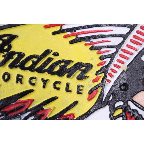 264 - A CAST INDIAN MOTORCYCLES SIGN, LENGTH 39CM