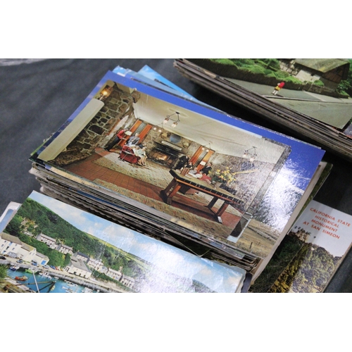 295 - A LARGE QUANTITY OF VINTAGE COLOUR POSTCARDS FROM AROUND THE WORLD