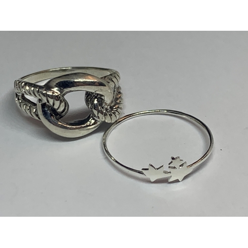 556 - FOUR MARKED SILVER RINGS