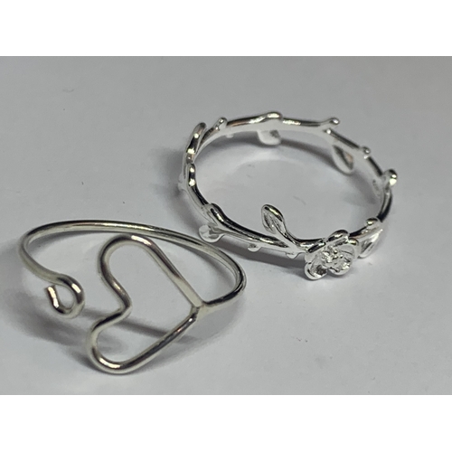 556 - FOUR MARKED SILVER RINGS