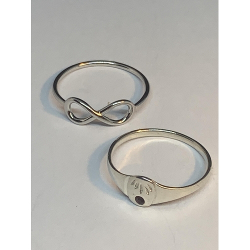 567 - FOUR MARKED SILVER RINGS