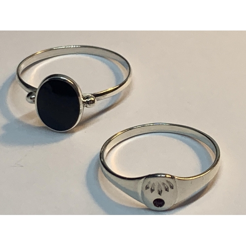 583 - FOUR MARKED SILVER RINGS