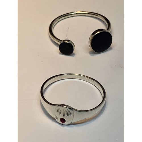 588 - FOUR MARKED SILVER RINGS