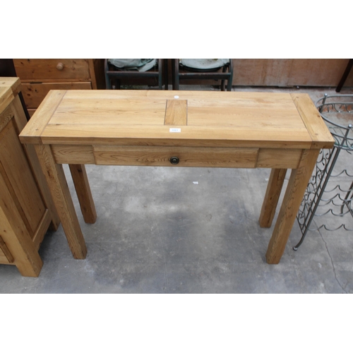 3061 - AN OAK CONSOLE TABLE, 44