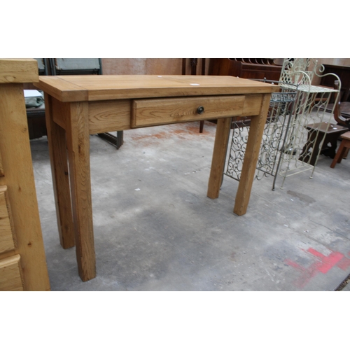 3061 - AN OAK CONSOLE TABLE, 44