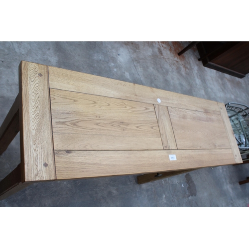 3061 - AN OAK CONSOLE TABLE, 44