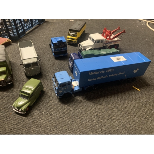 526 - EIGHT CORGI VEHICLES TO INCLUDE TRUCKS, A TRACTOR UNIT AND A RESCUE TRUCK