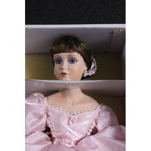 585 - A HOUSE OF BERKELEY, PORCELAIN 'CATHERINE' BALLERINA DOLL - NEW IN BOX WITH TAGS