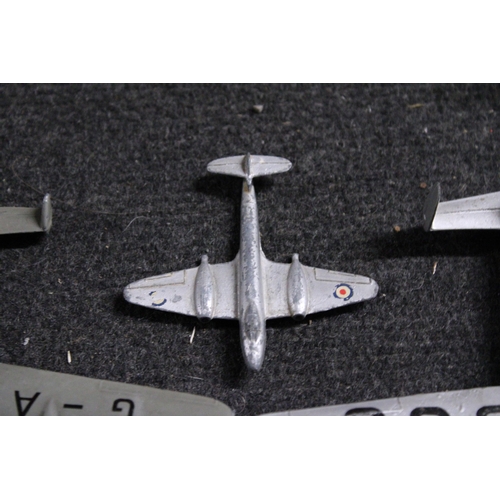 586 - THREE DINKY MILITARY AEROPLANES