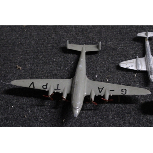 586 - THREE DINKY MILITARY AEROPLANES