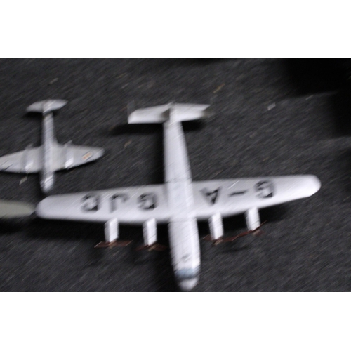 586 - THREE DINKY MILITARY AEROPLANES