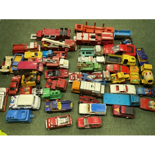 372 - A LARGE QUANTITY OF PLAY WORN DIE-CAST VEHICLES