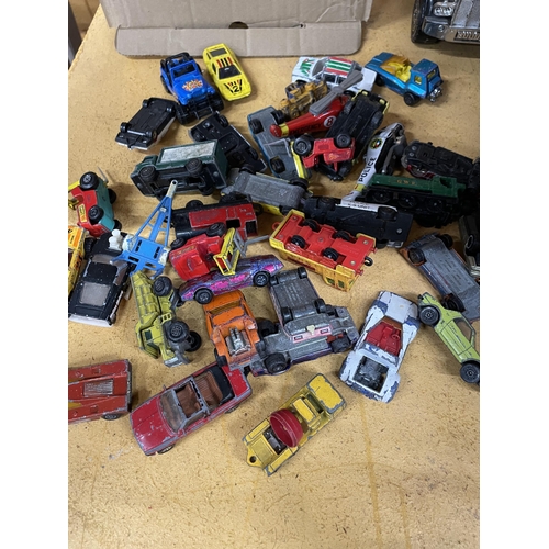 372 - A LARGE QUANTITY OF PLAY WORN DIE-CAST VEHICLES