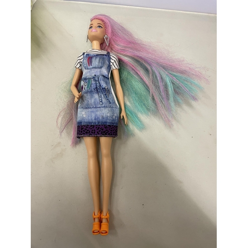 505 - FOUR DRESSED BARBIE DOLLS AND VARIOUS BARBIE FURNITURE AND ACCESSORIES